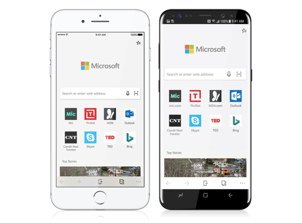 Microsoft bietet seinen Browser Edge für iOS und Android an; Rechte: Microsoft